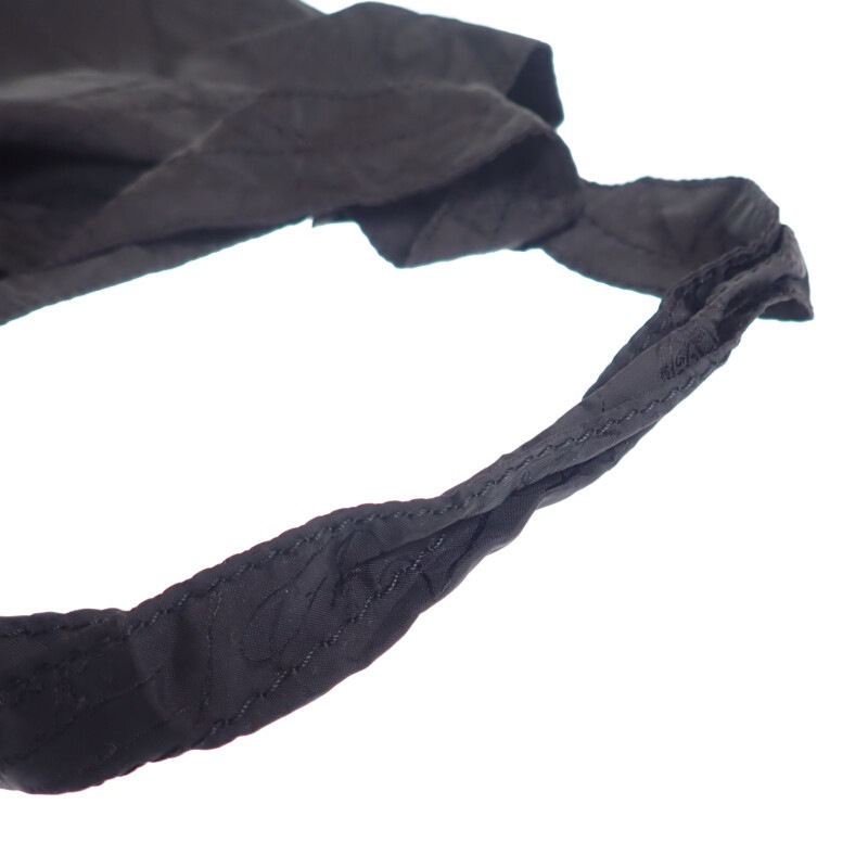 カリグラフィ エコバッグ レザー ナイロン ブルー メンズ【ABランク】