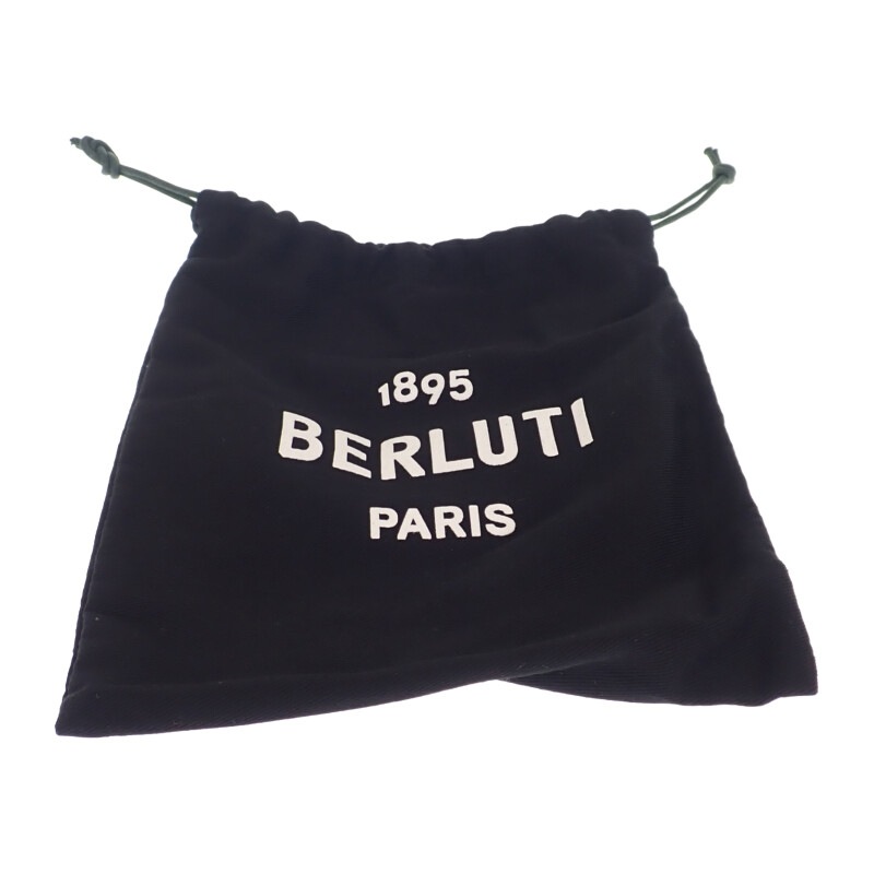 カリグラフィ エコバッグ レザー ナイロン ブルー メンズ【ABランク】