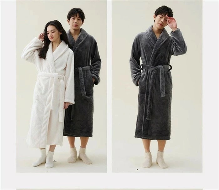バスローブ レディース メンズ 冬 冬服 厚手 ゆったり もこもこ ふわふわ 防寒 保温 暖かい ロング丈 部屋着 冬ルームウェア 無地 柔らかい おしゃれ きれいめ ロング パジャマ 風呂上り あっ