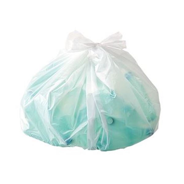 （まとめ）TANOSEE 丸底耳付ゴミ袋乳白半透明 LL 1パック（10枚）[x50セット]