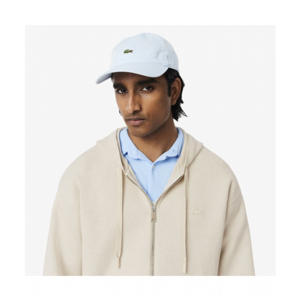 LACOSTE メンズ インターロック スウェット フーディ ジャケット [オートミール]