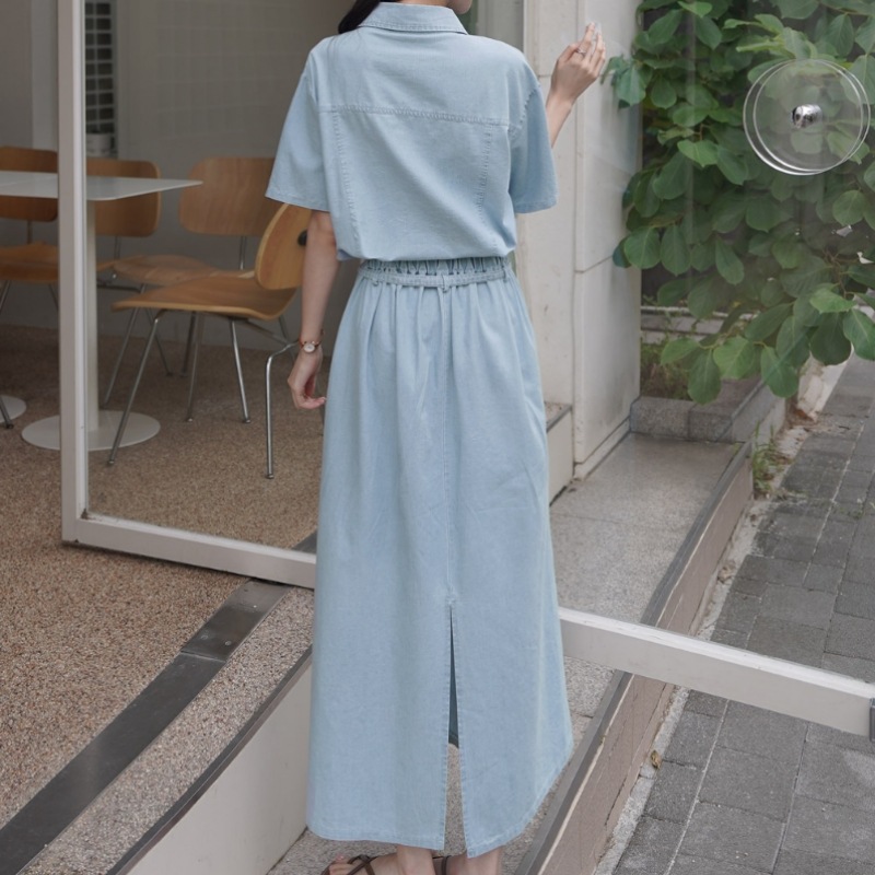 クリック＆ファニーミンオブデニムシャツスカートベルトSET