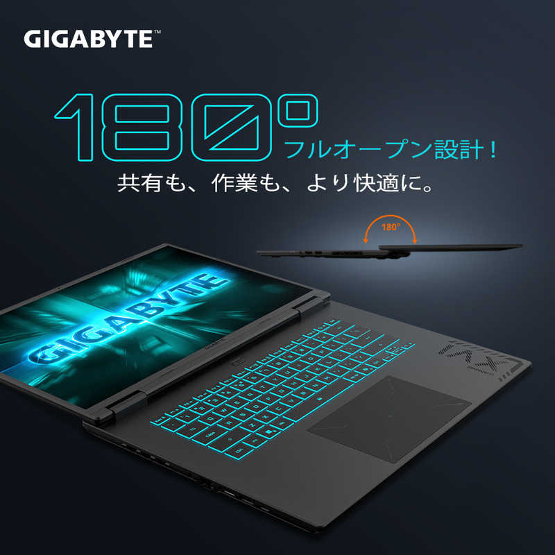 GIGABYTE　ゲーミングノートパソコン [16型/Win11 Home/Ryzen 7/メモリ32GB/SSD1TB] ブラックスチール　GAMING A16 3VHK3JP864SH
