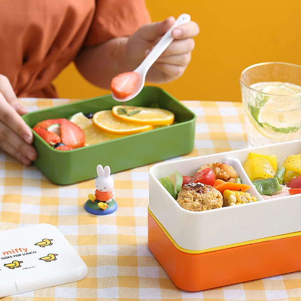 Qoo10] ミッフィー和風2段弁当箱携帯ランチボック
