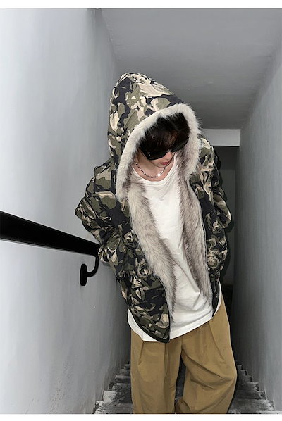 ファーダウン 迷彩 y2k キルティング ファー ファーダウン 迷彩 y2k キルティング ファー - メルカリ