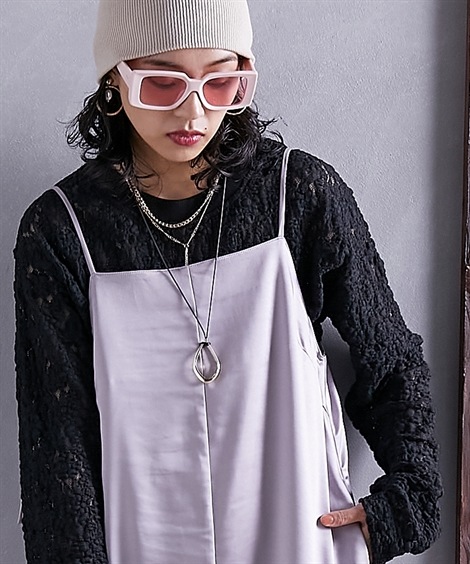 ロングマキシ丈/半袖 大きいサイズ サテンキャミソールマキシワンピース GEVS. ロングマキシ丈/半袖 大きいサイズ サテンキャミソールマキシワンピース GEVS.