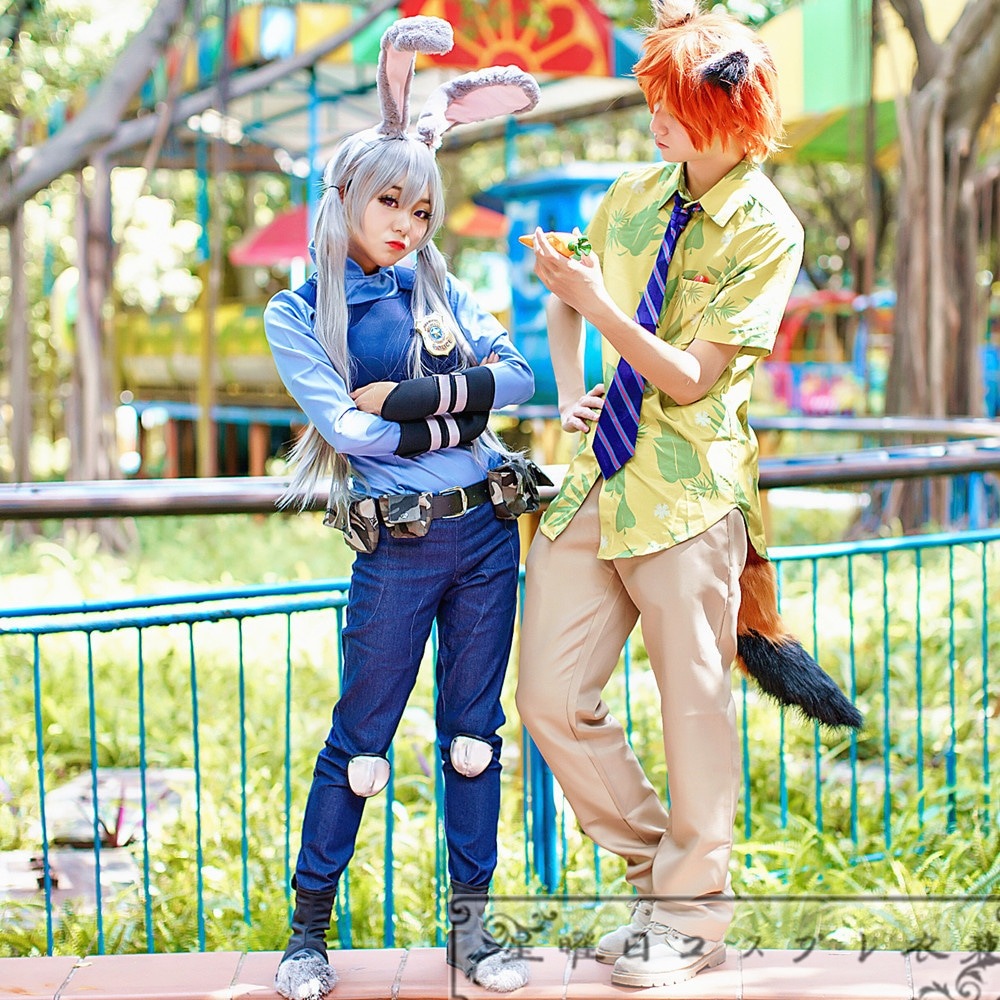在庫品 子供サイズ / 大人サイズ ズートピア コスプレ ジュディ ニックワイルド コスプレ衣装 コスチューム ハロウィン 変装 仮装 在庫品 子供サイズ / 大人サイズ ズートピア コスプレ ジュディ ニックワイルド コスプレ衣装 コスチューム ハロウィン 変装 仮装
