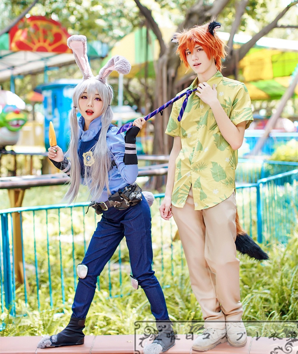 在庫品 子供サイズ / 大人サイズ ズートピア コスプレ ジュディ ニックワイルド コスプレ衣装 コスチューム ハロウィン 変装 仮装 在庫品 子供サイズ / 大人サイズ ズートピア コスプレ ジュディ ニックワイルド コスプレ衣装 コスチューム ハロウィン 変装 仮装