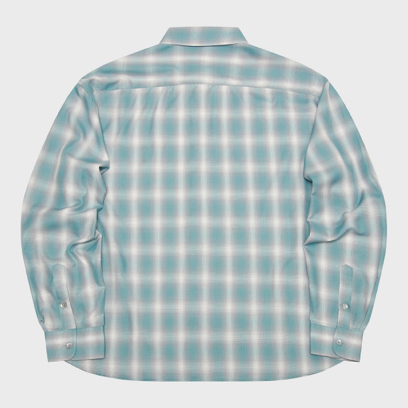 [TWICE モモ 着用] [TLEYOUNG] All day ombre shirt 韓国 アイドル 長袖 ギンガム レディース メンズ 大きいサイズ おしゃれ