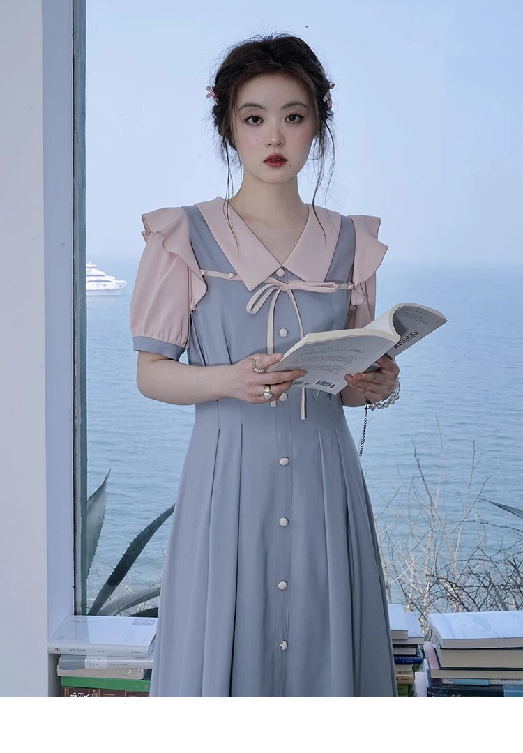 プラスサイズ 女性 プルオーバー ルーズ ロング スカート 夏 甘い プリンセス ドレス 個性的 ワンピース ロング ロング丈 袖あり 5分袖 五分袖 Vネック 襟付き かわいい 上品 おしゃれ プラスサイズ 女性 プルオーバー ルーズ ロング スカート 夏 甘い プリンセス ドレス 個性的 ワンピース ロング ロング丈 袖あり 5分袖 五分袖 Vネック 襟付き かわいい 上品 おしゃれ