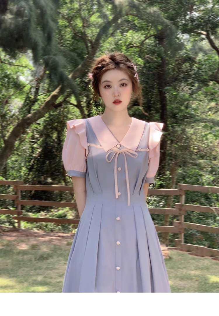 プラスサイズ 女性 プルオーバー ルーズ ロング スカート 夏 甘い プリンセス ドレス 個性的 ワンピース ロング ロング丈 袖あり 5分袖 五分袖 Vネック 襟付き かわいい 上品 おしゃれ プラスサイズ 女性 プルオーバー ルーズ ロング スカート 夏 甘い プリンセス ドレス 個性的 ワンピース ロング ロング丈 袖あり 5分袖 五分袖 Vネック 襟付き かわいい 上品 おしゃれ