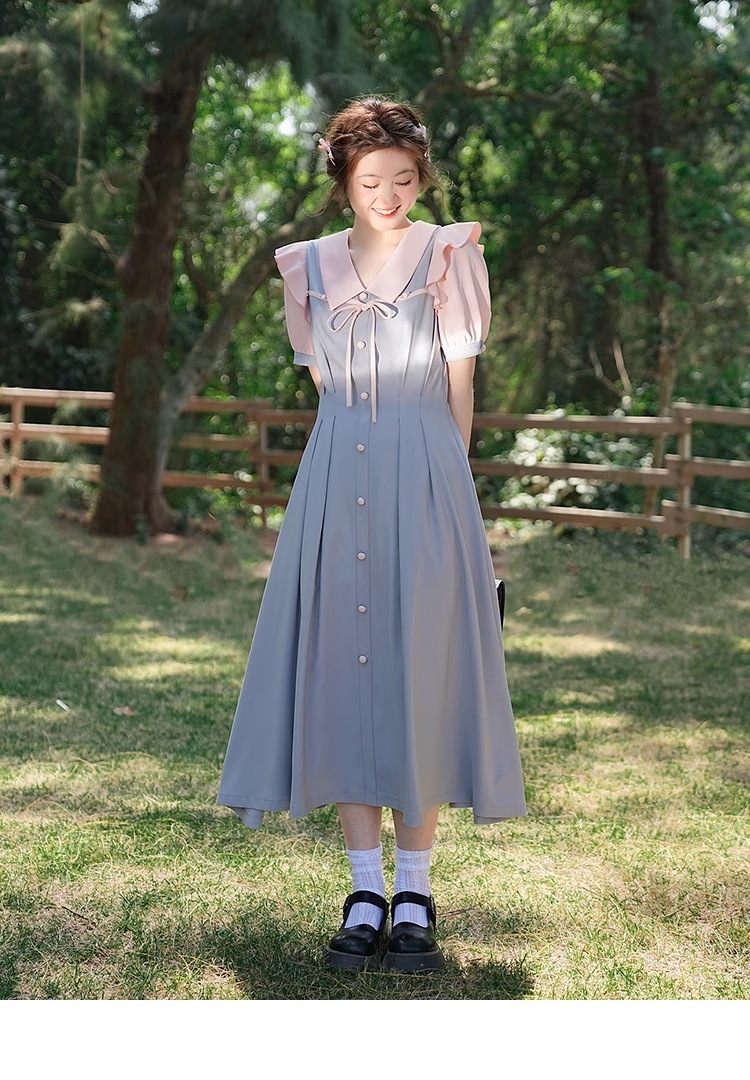 プラスサイズ 女性 プルオーバー ルーズ ロング スカート 夏 甘い プリンセス ドレス 個性的 ワンピース ロング ロング丈 袖あり 5分袖 五分袖 Vネック 襟付き かわいい 上品 おしゃれ プラスサイズ 女性 プルオーバー ルーズ ロング スカート 夏 甘い プリンセス ドレス 個性的 ワンピース ロング ロング丈 袖あり 5分袖 五分袖 Vネック 襟付き かわいい 上品 おしゃれ