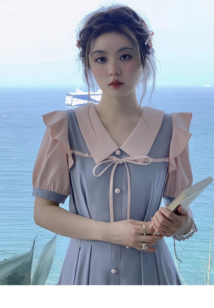 プラスサイズ 女性 プルオーバー ルーズ ロング スカート 夏 甘い プリンセス ドレス 個性的 ワンピース ロング ロング丈 袖あり 5分袖 五分袖 Vネック 襟付き かわいい 上品 おしゃれ プラスサイズ 女性 プルオーバー ルーズ ロング スカート 夏 甘い プリンセス ドレス 個性的 ワンピース ロング ロング丈 袖あり 5分袖 五分袖 Vネック 襟付き かわいい 上品 おしゃれ