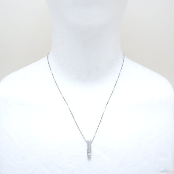 ネックレス ダイヤモンド0.10ct Pt950プラチナxPt850プラチナ /293359【中古】 ネックレス ダイヤモンド0.10ct Pt950プラチナxPt850プラチナ /293359【中古】
