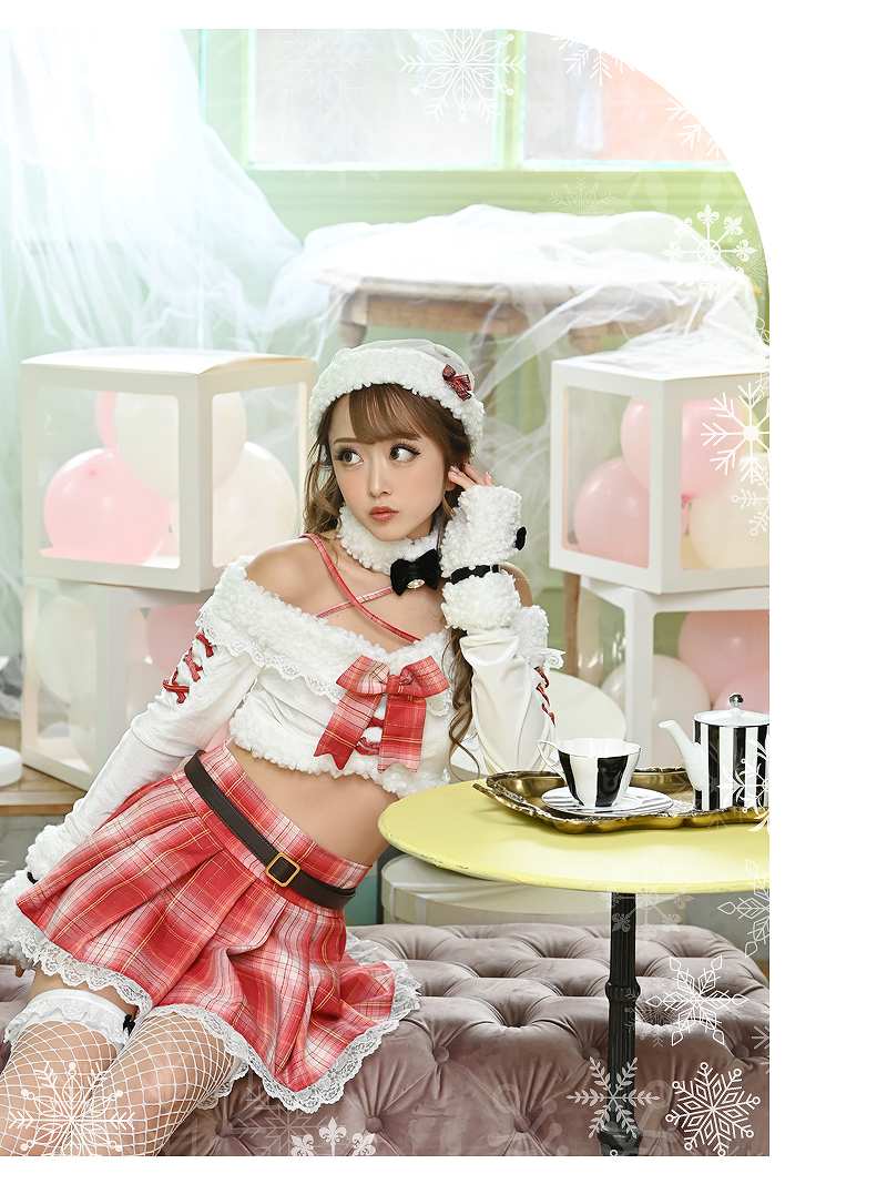 サンタ コスプレ サンタクロースコスプレ クリスマス衣装 サンタ仮装 オフショルダー 長袖 チェック 可愛い レディース コスプレセット 即納 Ryuyu サンタ コスプレ サンタクロースコスプレ クリスマス衣装 サンタ仮装 オフショルダー 長袖 チェック 可愛い レディース コスプレセット 即納 Ryuyu