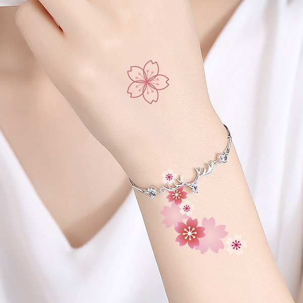 Qoo10] 桜タトゥーシール小清新唯美Ins風の新型
