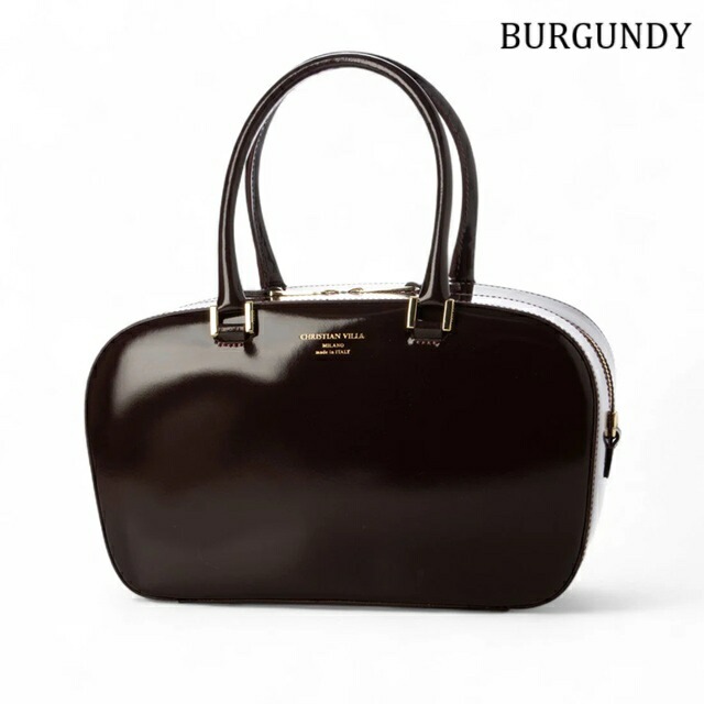 CHRISTIAN VILLA クリスチャンヴィラ ハンド バッグ 2WAY ショルダーバッグ レディース イタリア製 牛革 ガラスレザー 6345 新カラー 25AW CHRISTIAN VILLA クリスチャンヴィラ ハンド バッグ 2WAY ショルダーバッグ レディース イタリア製 牛革 ガラスレザー 6345 新カラー 25AW