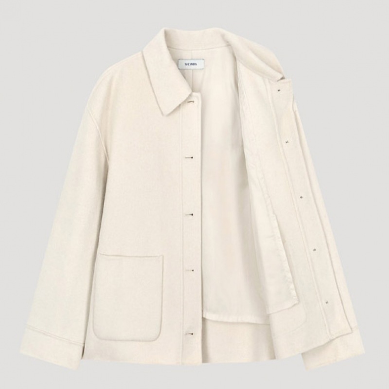 (シーズミス) ウールカラーハンドメイドジャケット_swhjko42010_IV (シーズミス) ウールカラーハンドメイドジャケット_swhjko42010_IV