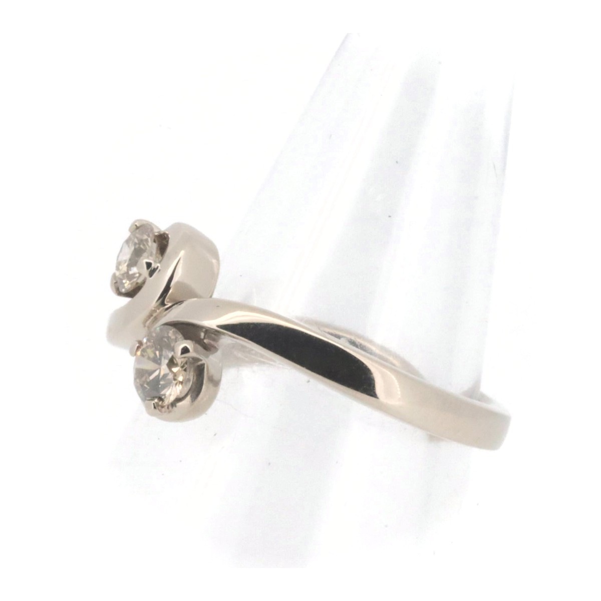 カシケイ フロート ダイヤモンド リング 指輪 6号 0.35ct K18BG(18金 ブラウンゴールド) 質屋出品 カシケイ フロート ダイヤモンド リング 指輪 6号 0.35ct K18BG(18金 ブラウンゴールド) 質屋出品