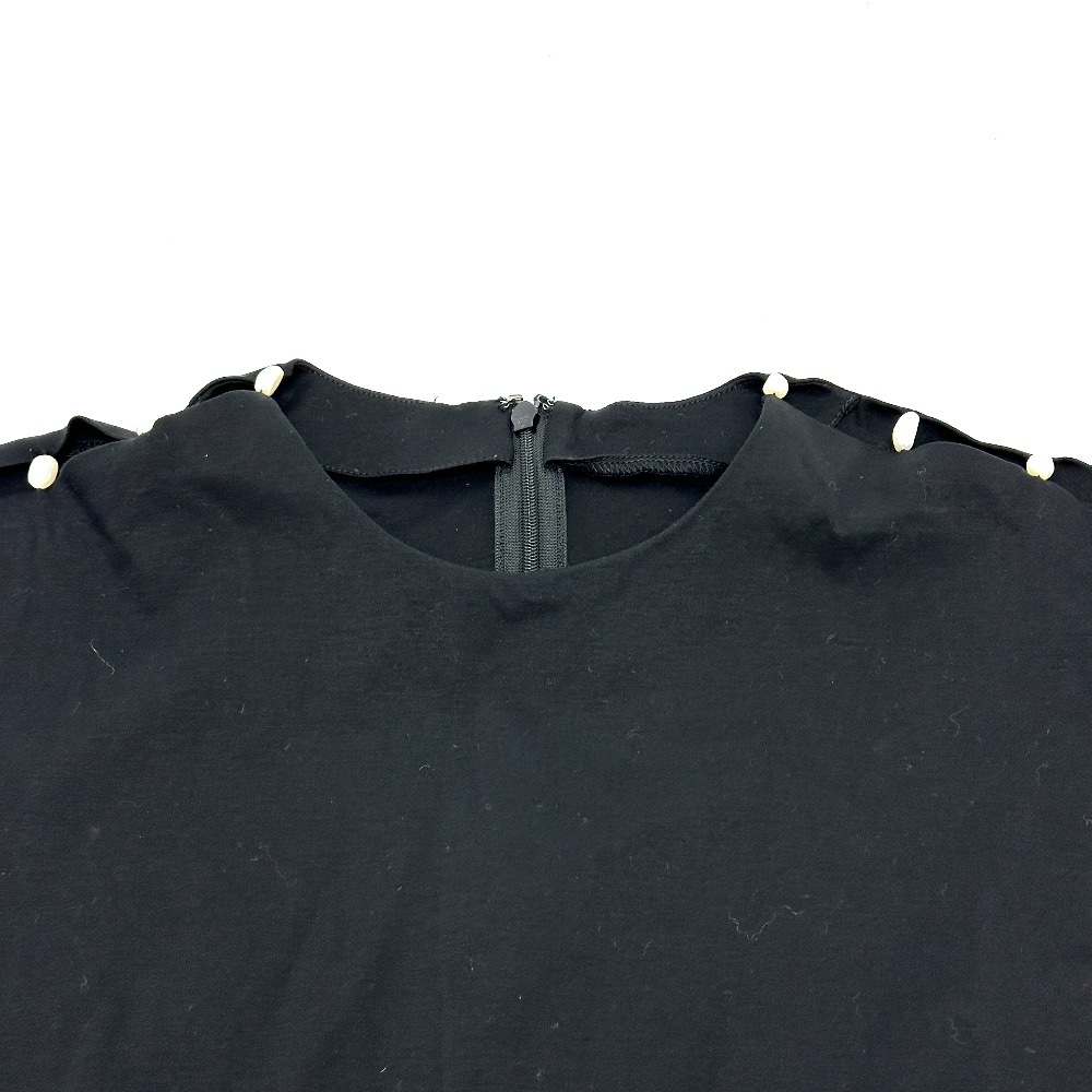 LE CIEL BLEU ルシェルブルー ワンピース 22S65629 バロックパール 半袖 アパレル コットン ブラック LE CIEL BLEU ルシェルブルー ワンピース 22S65629 バロックパール 半袖 アパレル コットン ブラック