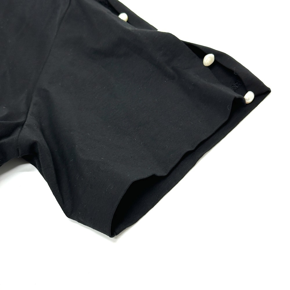 LE CIEL BLEU ルシェルブルー ワンピース 22S65629 バロックパール 半袖 アパレル コットン ブラック LE CIEL BLEU ルシェルブルー ワンピース 22S65629 バロックパール 半袖 アパレル コットン ブラック