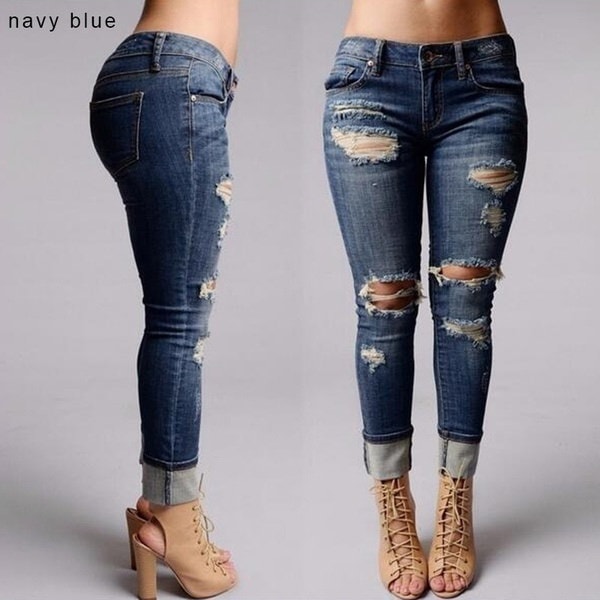 レディースセクシーな女性ハイウエストジーンズスキニーレッグストレッチJegging レディースセクシーな女性ハイウエストジーンズスキニーレッグストレッチJegging