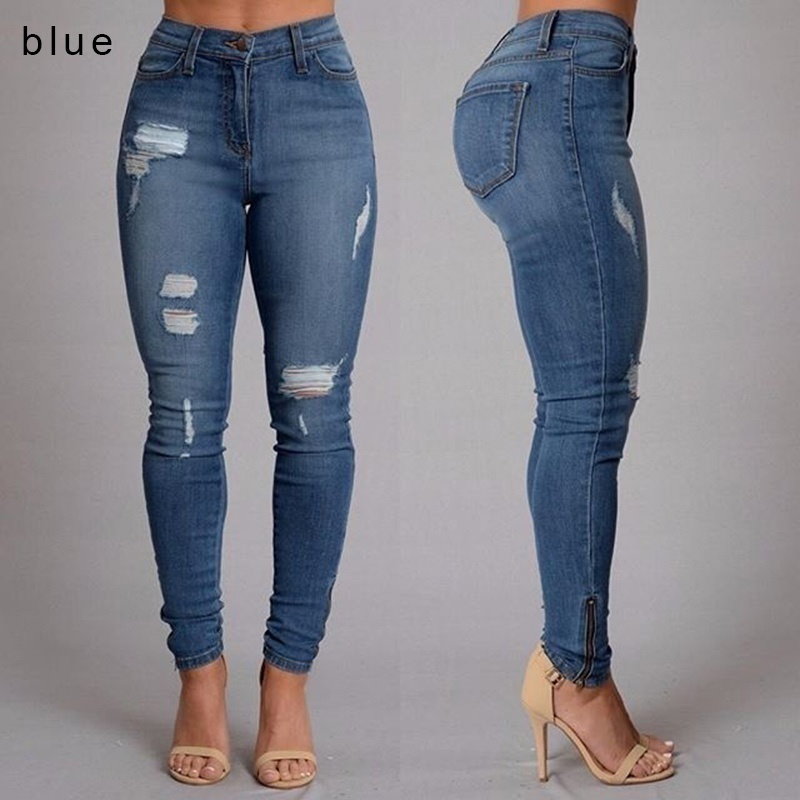 レディースセクシーな女性ハイウエストジーンズスキニーレッグストレッチJegging レディースセクシーな女性ハイウエストジーンズスキニーレッグストレッチJegging