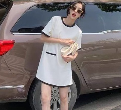 レディース ワンピース プルオーバー ドレス ミニ ショート 膝上 半袖 ラウンドネック Aライン ハイウエスト 大人可愛い きれいめ シンプル カジュアル レトロ ラフ ルーズ ナチュラル レディース ワンピース プルオーバー ドレス ミニ ショート 膝上 半袖 ラウンドネック Aライン ハイウエスト 大人可愛い きれいめ シンプル カジュアル レトロ ラフ ルーズ ナチュラル