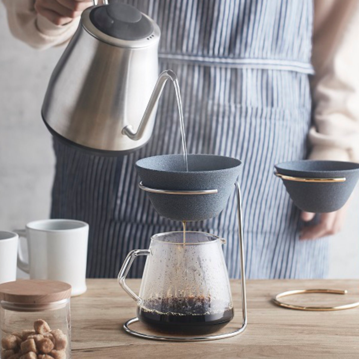 コーヒーフィルター セット L 3ー5杯用 Ceraful セラフル セラミック ドリッパー 波佐見焼 コーヒードリッパー 専用スタンド ペーパーレス 紙フィルター不要 まろやか