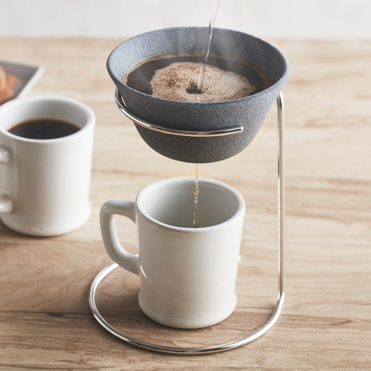 コーヒーフィルター セット L 3ー5杯用 Ceraful セラフル セラミック ドリッパー 波佐見焼 コーヒードリッパー 専用スタンド ペーパーレス 紙フィルター不要 まろやか