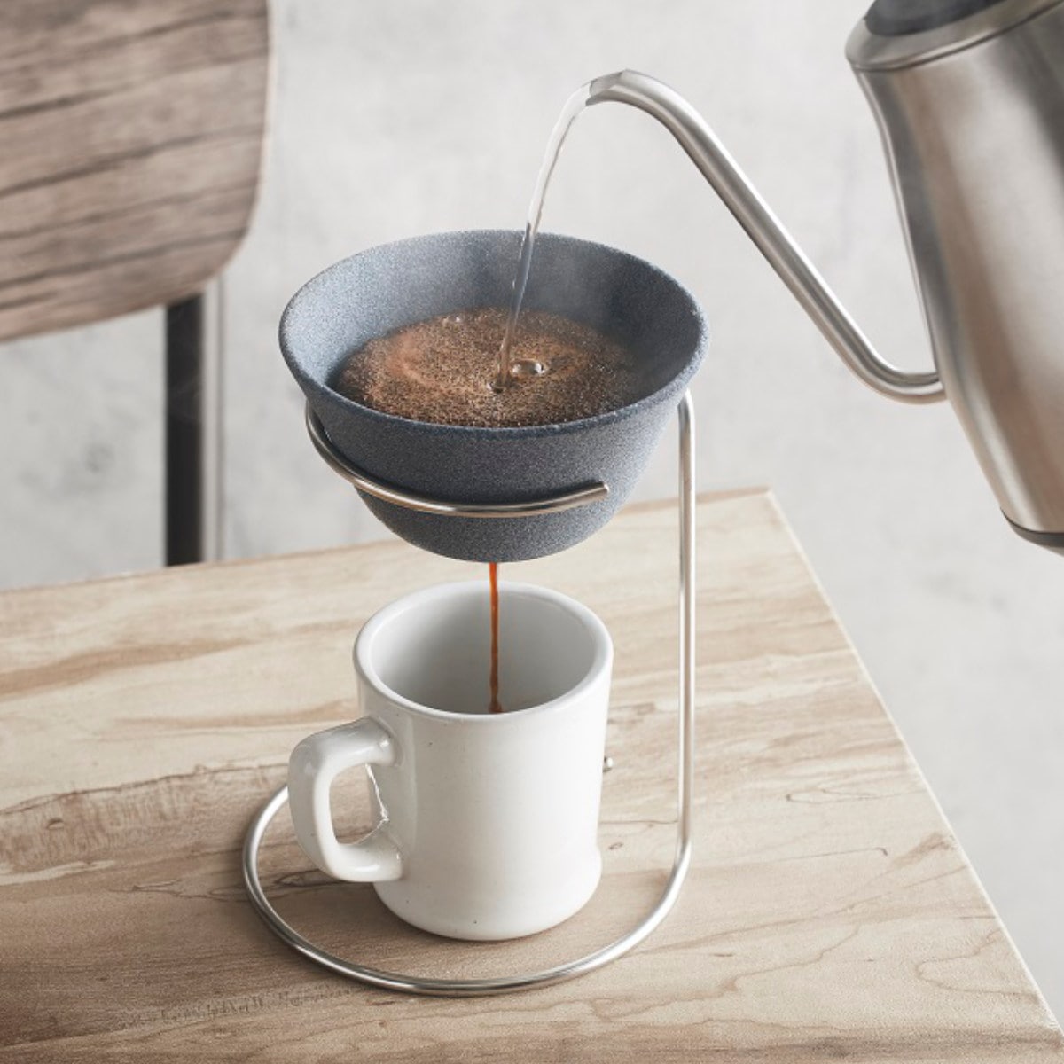 コーヒーフィルター セット L 3ー5杯用 Ceraful セラフル セラミック ドリッパー 波佐見焼 コーヒードリッパー 専用スタンド ペーパーレス 紙フィルター不要 まろやか