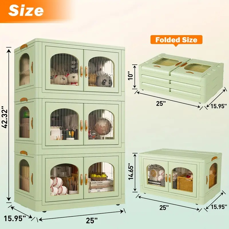 蓋付き特大スタッカブル収納ボックス引き出し付きプラスチックコンテナホームオフィス用折りたたみキャビネットホイールとドア付き大型スタッカブル収納ビン283.91L