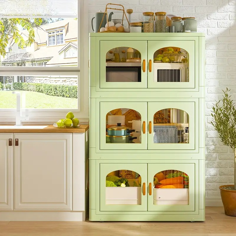 蓋付き特大スタッカブル収納ボックス引き出し付きプラスチックコンテナホームオフィス用折りたたみキャビネットホイールとドア付き大型スタッカブル収納ビン283.91L