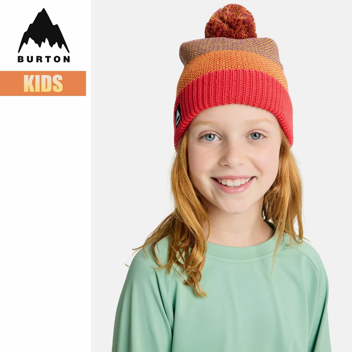 ビーニー ニット帽 キッズ 25-26 フリースライナー ポム W26JP-234581 子供 こども ボーイズ ガールズ 男の子 女の子 ポンポン 折り返し ロゴ 刺繍 スノーボード スノボ