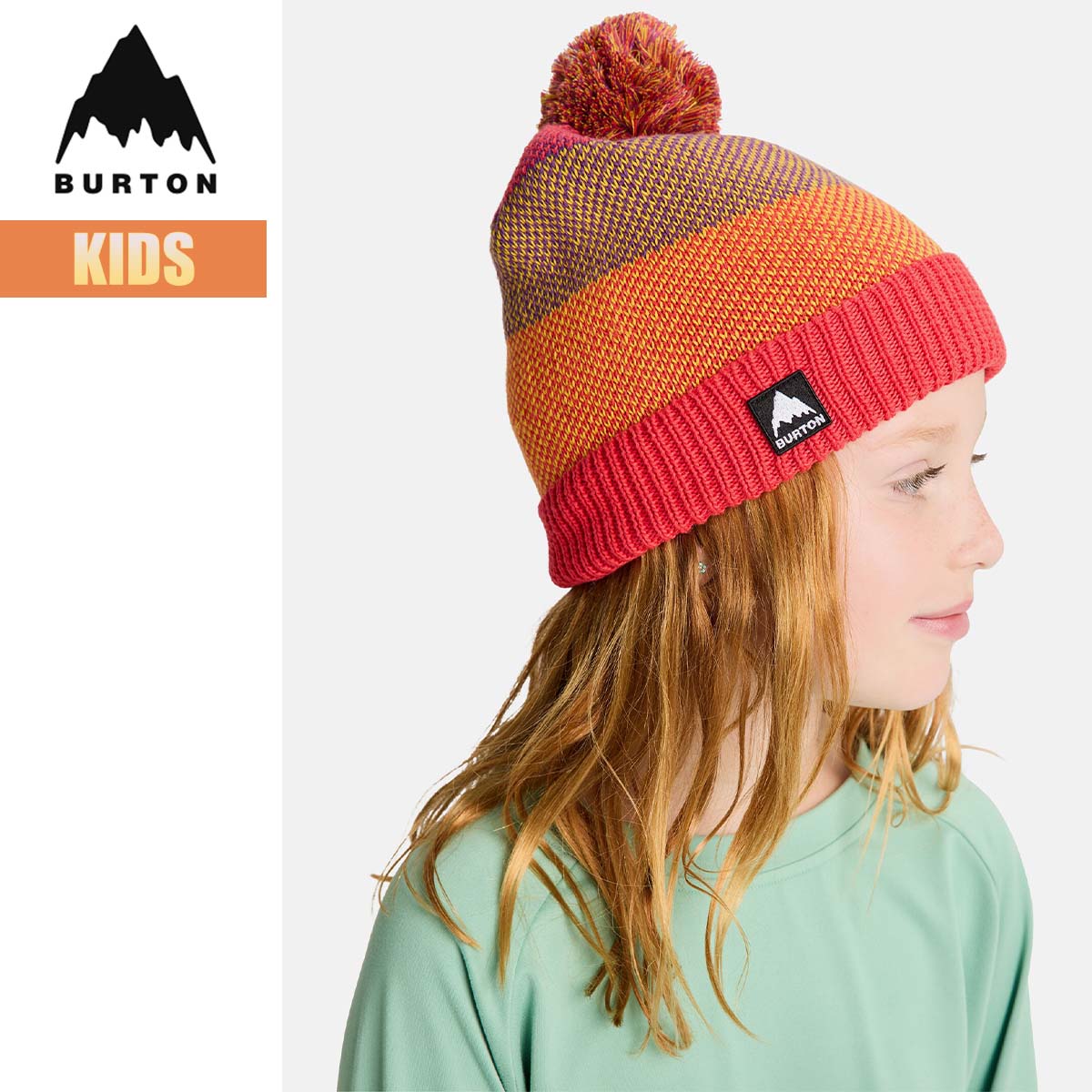 ビーニー ニット帽 キッズ 25-26 フリースライナー ポム W26JP-234581 子供 こども ボーイズ ガールズ 男の子 女の子 ポンポン 折り返し ロゴ 刺繍 スノーボード スノボ