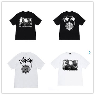 【人気☆STUSSY】白　黒　総柄　ロゴ入り　ワンピース　サイズM ステューシー STUSSY ラグランTシャツ 七分袖 Tシャツ ロゴ 白