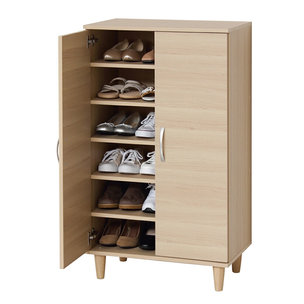 脚付きシューズボックス 両開き 60cm幅 脚付きシューズボックス 両開き 60cm幅