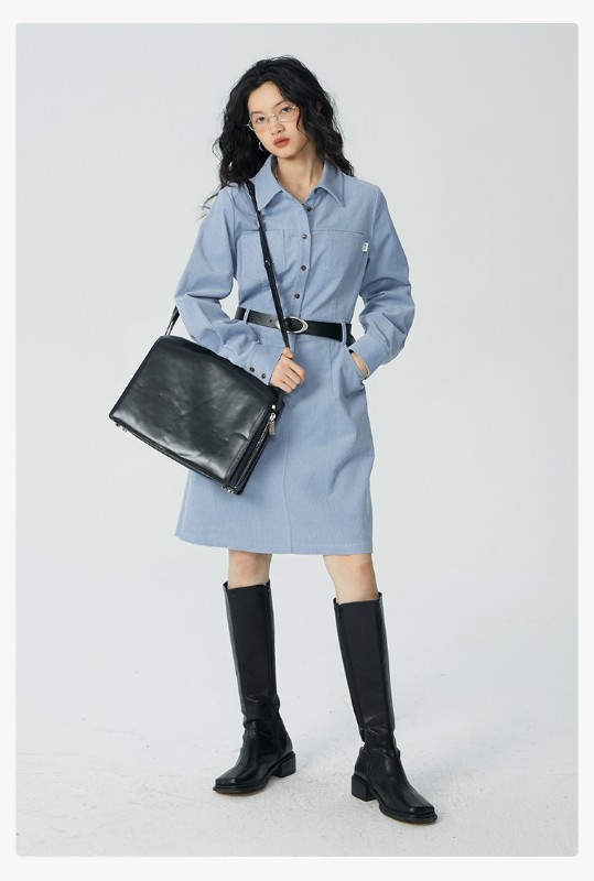 オモント エッグタルト コーデュロイ ワークウェア ドレス レディース 冬物 新作 レトロ ミディアム丈 シャツ スカート オモント エッグタルト コーデュロイ ワークウェア ドレス レディース 冬物 新作 レトロ ミディアム丈 シャツ スカート