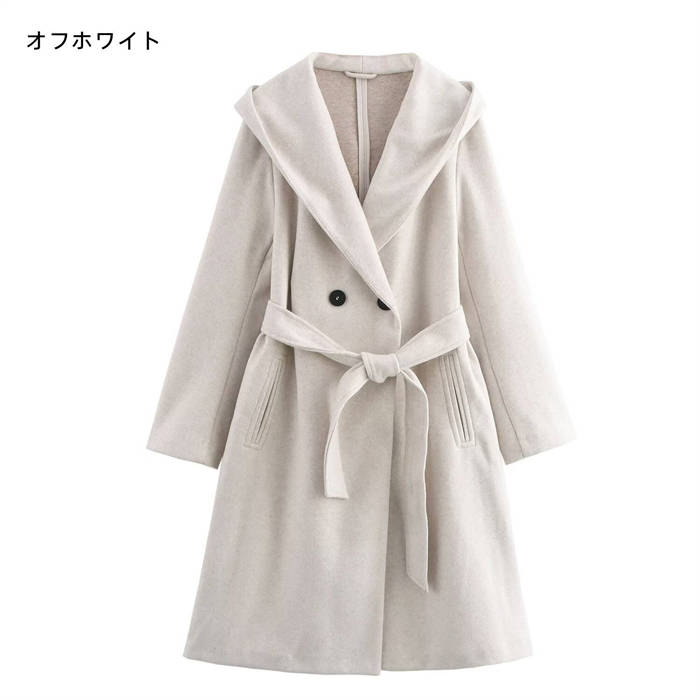 コート トレンチコート レディース 新作 フード付き 無地 長袖 トレンチ ロング アウター トップス ベルト付き リボン ポケット 大きいサイズ カジュアル 大人 ゆったり 体型カバー 通勤 OL