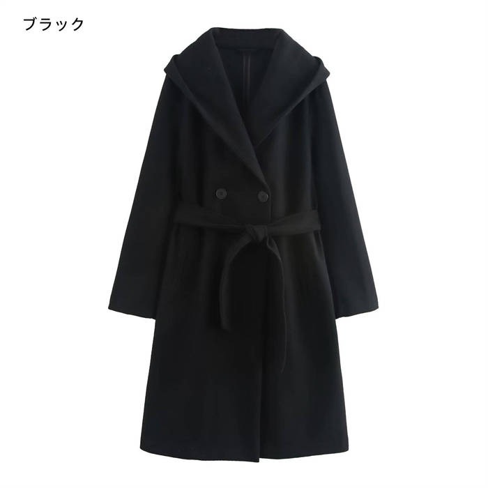 コート トレンチコート レディース 新作 フード付き 無地 長袖 トレンチ ロング アウター トップス ベルト付き リボン ポケット 大きいサイズ カジュアル 大人 ゆったり 体型カバー 通勤 OL