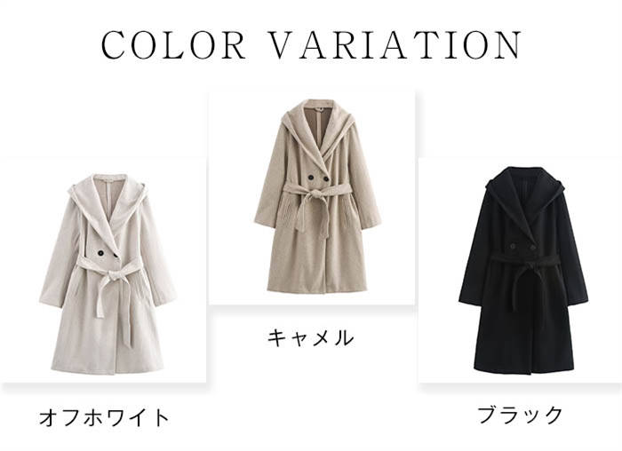 コート トレンチコート レディース 新作 フード付き 無地 長袖 トレンチ ロング アウター トップス ベルト付き リボン ポケット 大きいサイズ カジュアル 大人 ゆったり 体型カバー 通勤 OL