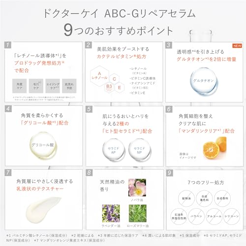 ドクターケイ(Dr.K) ABC-Gリペアセラム【美容液】レチノール ビタミンA エイジングケア ハリ グルタチオン ビタミンC ナイアシンアミド ドクターケイ(Dr.K) ABC-Gリペアセラム【美容液】レチノール ビタミンA エイジングケア ハリ グルタチオン ビタミンC ナイアシンアミド