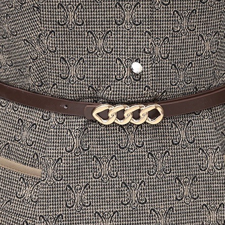 ワンピース フレアワンピース 膝丈 ひざ丈 袖あり 長袖 Vネック 襟付き フレア Aライン ベルト ウエストマーク かわいい 大人可愛い きれいめ おしゃれ お洒落 かっこいい レトロ アジアン 柄