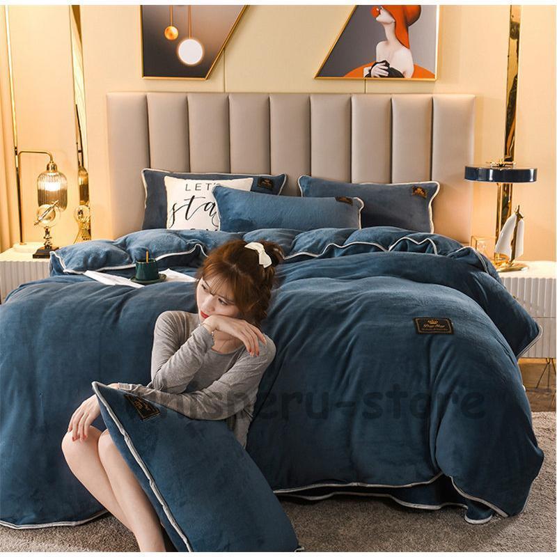 シーツセット 暖かい セミダブル 掛け布団カバー 新生活応援 一人暮らし 毛布生地 プレゼント ギフト 安心 厚手 4点セット 寝具