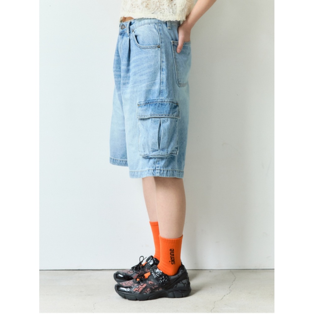 SIENNE カーゴデニムショーツ(ブルー) SIENNE カーゴデニムショーツ(ブルー)
