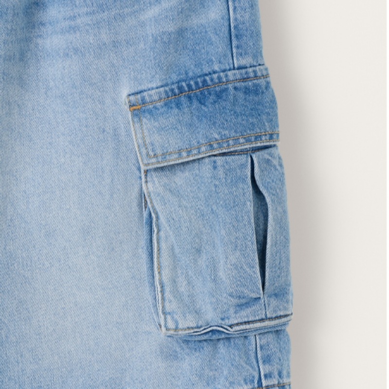 SIENNE カーゴデニムショーツ(ブルー) SIENNE カーゴデニムショーツ(ブルー)