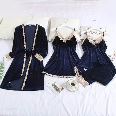 ナイトウェア レディース 可愛い 長袖 パジャマ ルームウェア 寝間着 上下４点 セット トップス キャミソール ワンピース ショートパンツ フリル カラバリ 春 秋 大人 女子 ガーリー 大人可愛い
