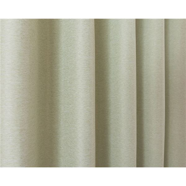 遮光カーテン 幅200cm×丈140cm 1枚 無地 イエローグリーン 3級遮光 洗える 日本製 タッセル付き 形状記憶 防炎カーテン