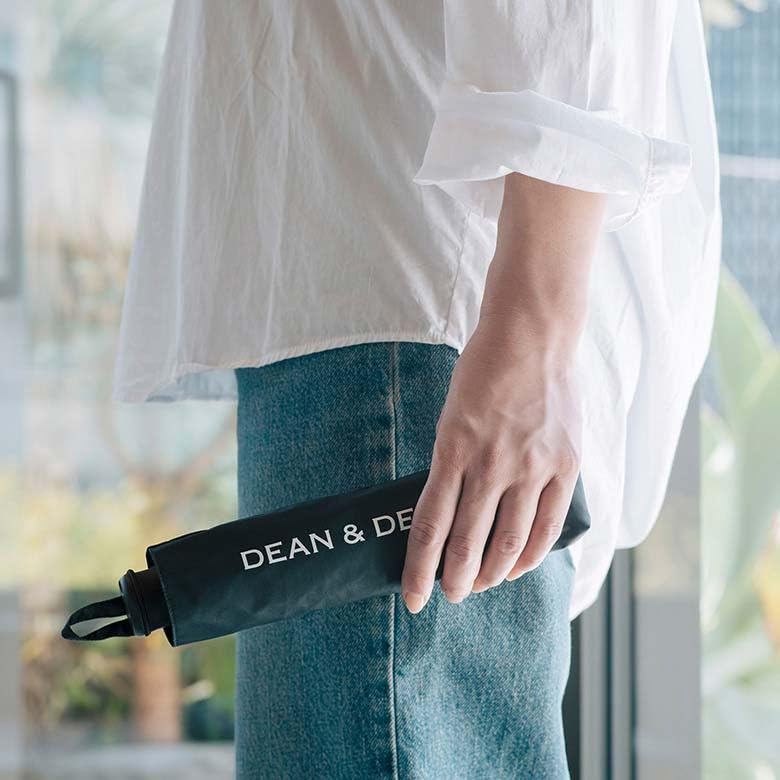 DEAN ＆ DELUCA(ディーンアンドデルーカ) 折り畳み傘 (晴雨兼用) ブラック 日傘 折り畳み 傘