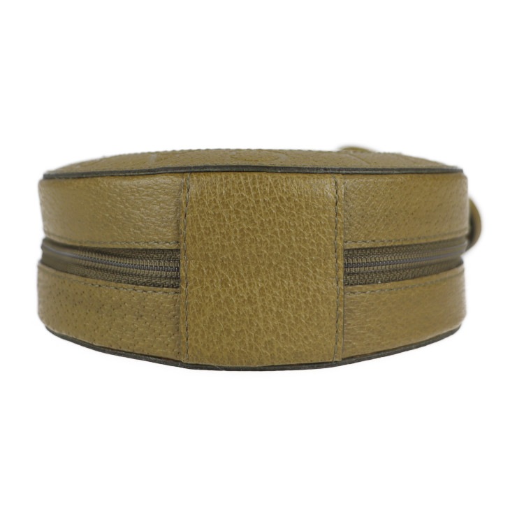 超美品 BVLGARI ブルガリ ショルダーバッグ - Yoyo ヨーヨー B-ZERO1 ビーゼロワン レザー カーキグリーン系 ポシェット ラウンド ロゴ【本物保証】 超美品 BVLGARI ブルガリ ショルダーバッグ - Yoyo ヨーヨー B-ZERO1 ビーゼロワン レザー カーキグリーン系 ポシェット ラウンド ロゴ【本物保証】